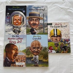 Who Was…? books (Lot of 5) Who/What Was Book Series, Penguin Random Paperbacks
